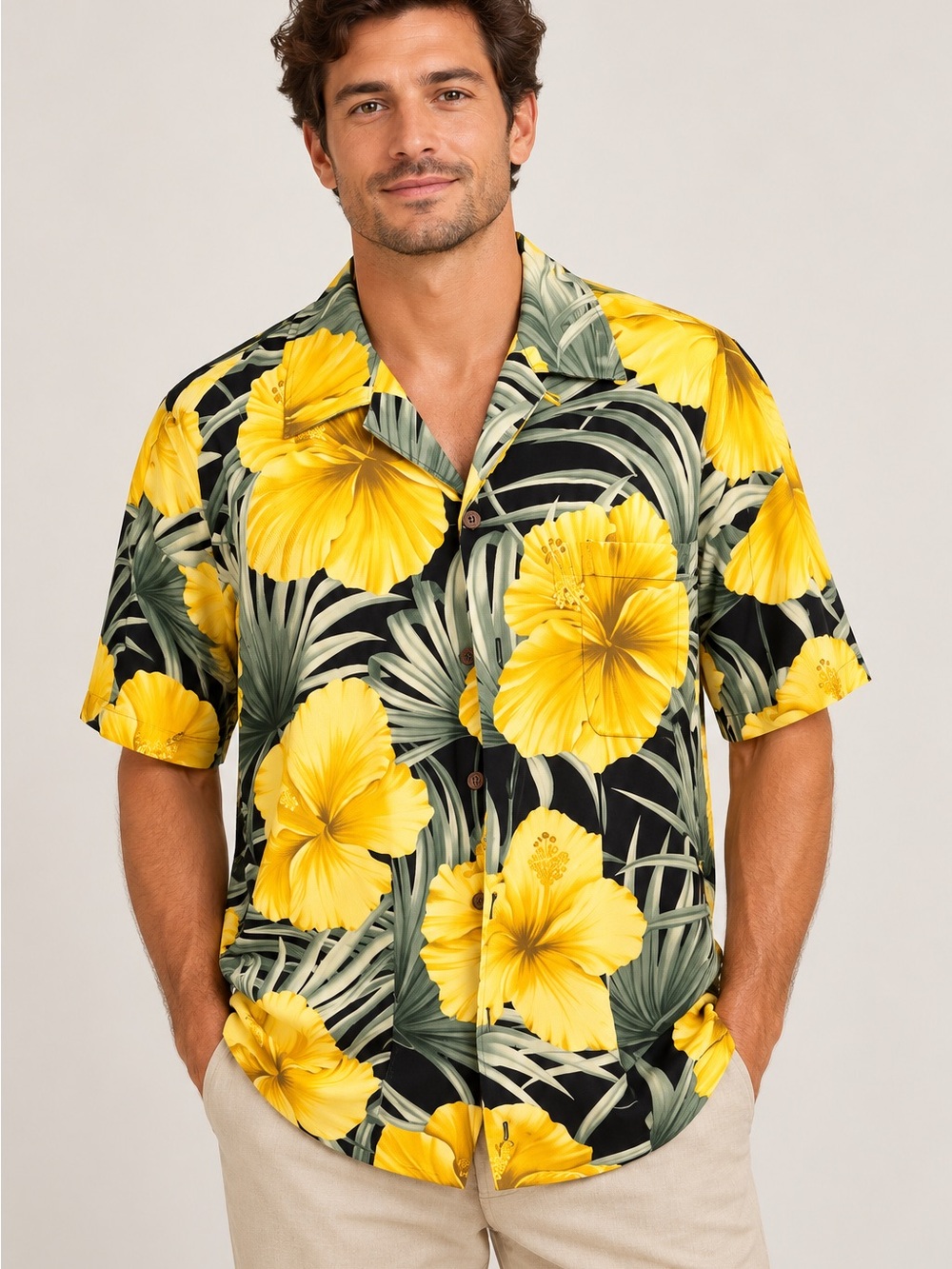 Tommy Bahama Silk Hawaiian Print Men’s shirt size large
